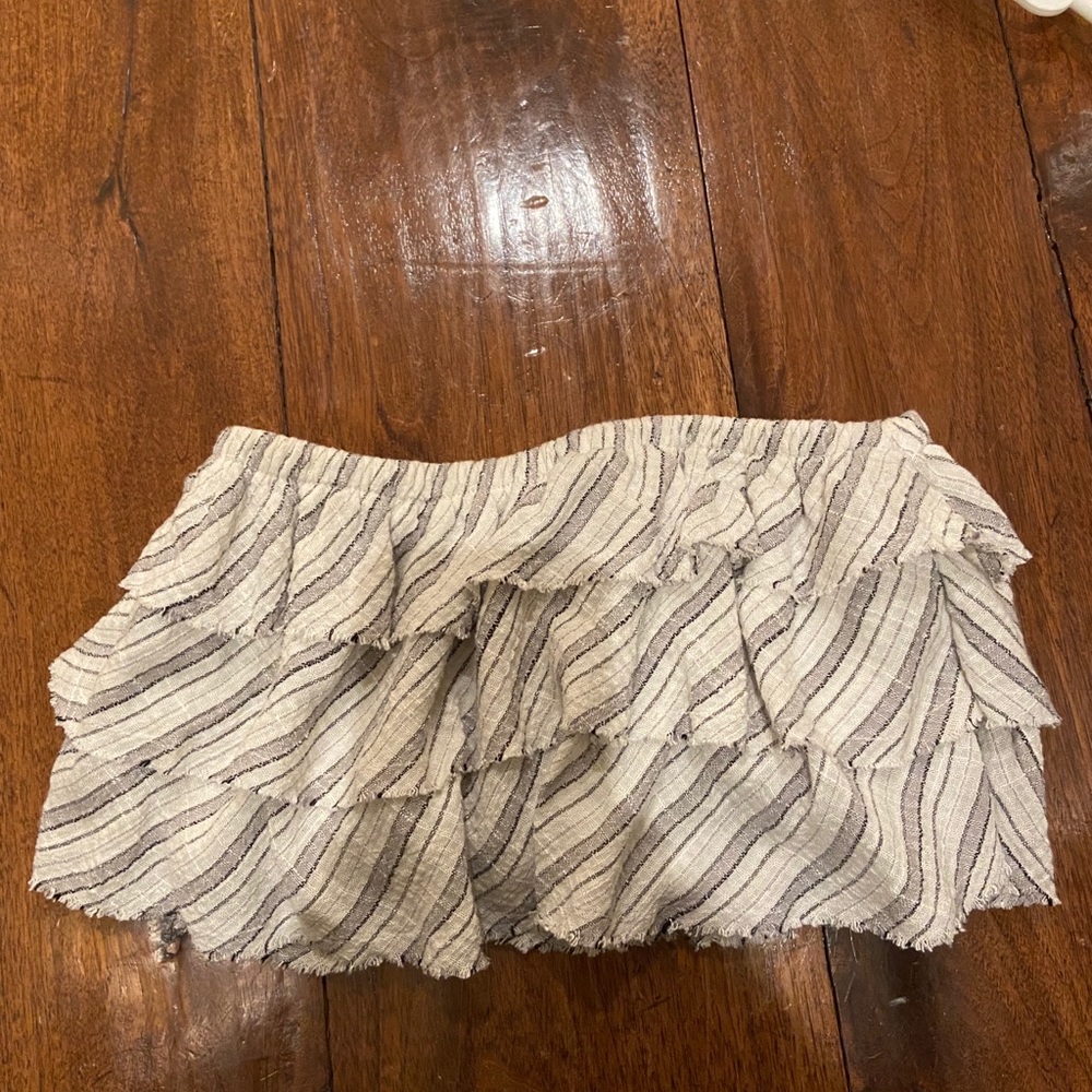Blue Life strapless cropped top